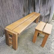 Maison regain set of 3 pieces in solid elm from the 70s and 80s.