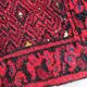 Vintage afghan ersari matte handmade carpet 24cm x 29cm 1970s