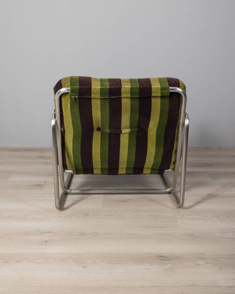 Paire de fauteuils vintage des années 70 en velours dessinés par G. Faleschini