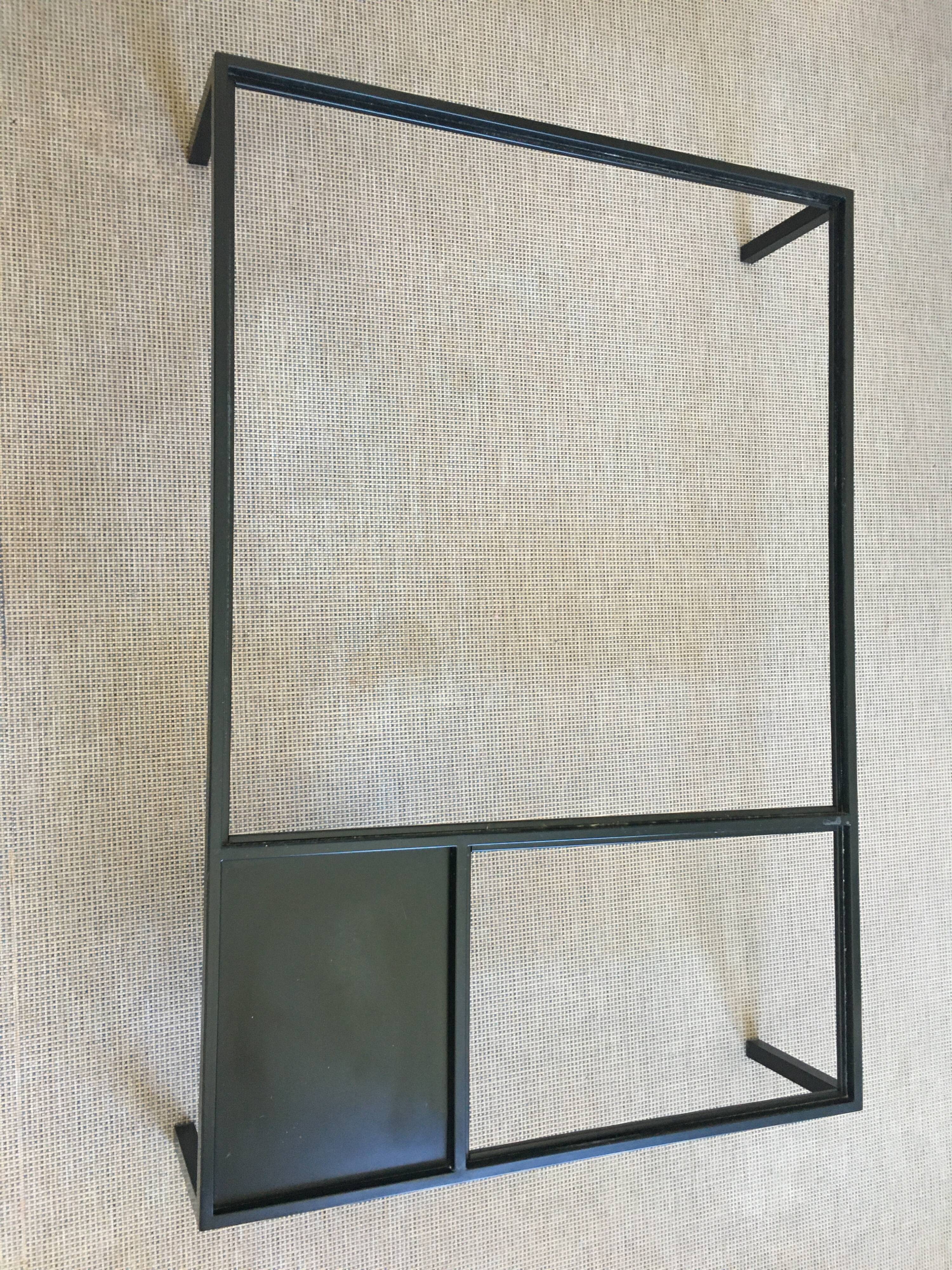 Large wooden and metal design coffee table