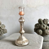 Large mercinated glass candlestick