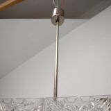 Mid-Century Square Clear Glass Pendant by Kamenicky Senov, 1960's