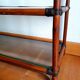 Large rattan and smoked glass shelf 1960