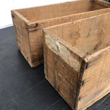 Old wood storage boxes