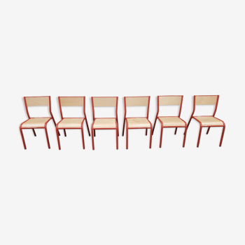 6 school children's chairs