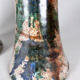 Pair of candle holders in vintage Danish ceramic 1970 signed