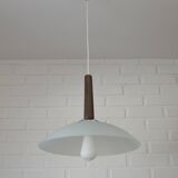 Hanging Lamp Mid-century modern Vintage Pendant Mint Green Glass Light 1970