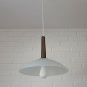 Suspension vintage en verre vert menthe, style moderne du milieu du siècle, années 1970