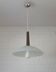 Hanging Lamp Mid-century modern Vintage Pendant Mint Green Glass Light 1970