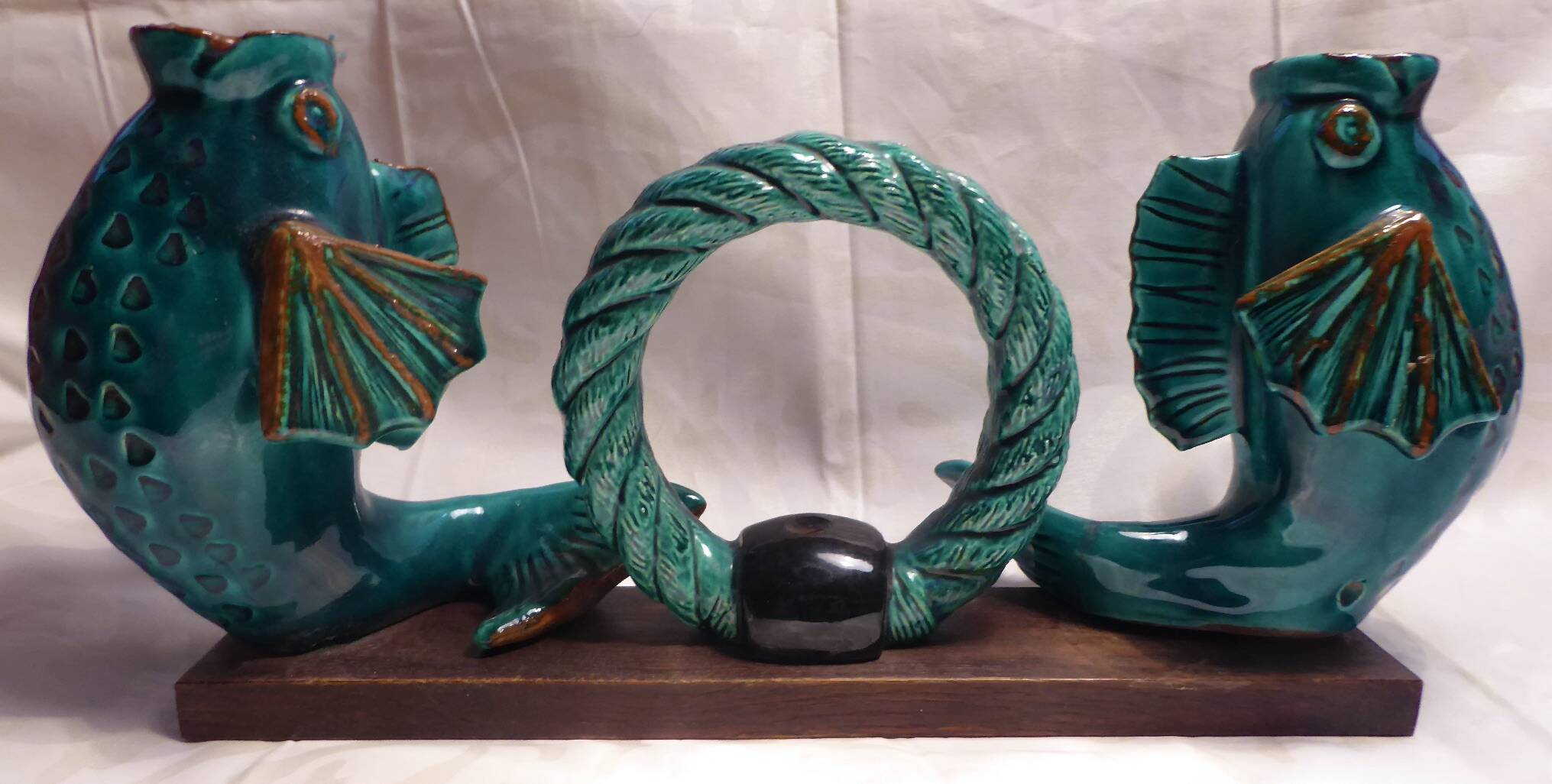 Double ceramic candle holder