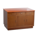 Vintage trading counter in wood and formica orange 1960