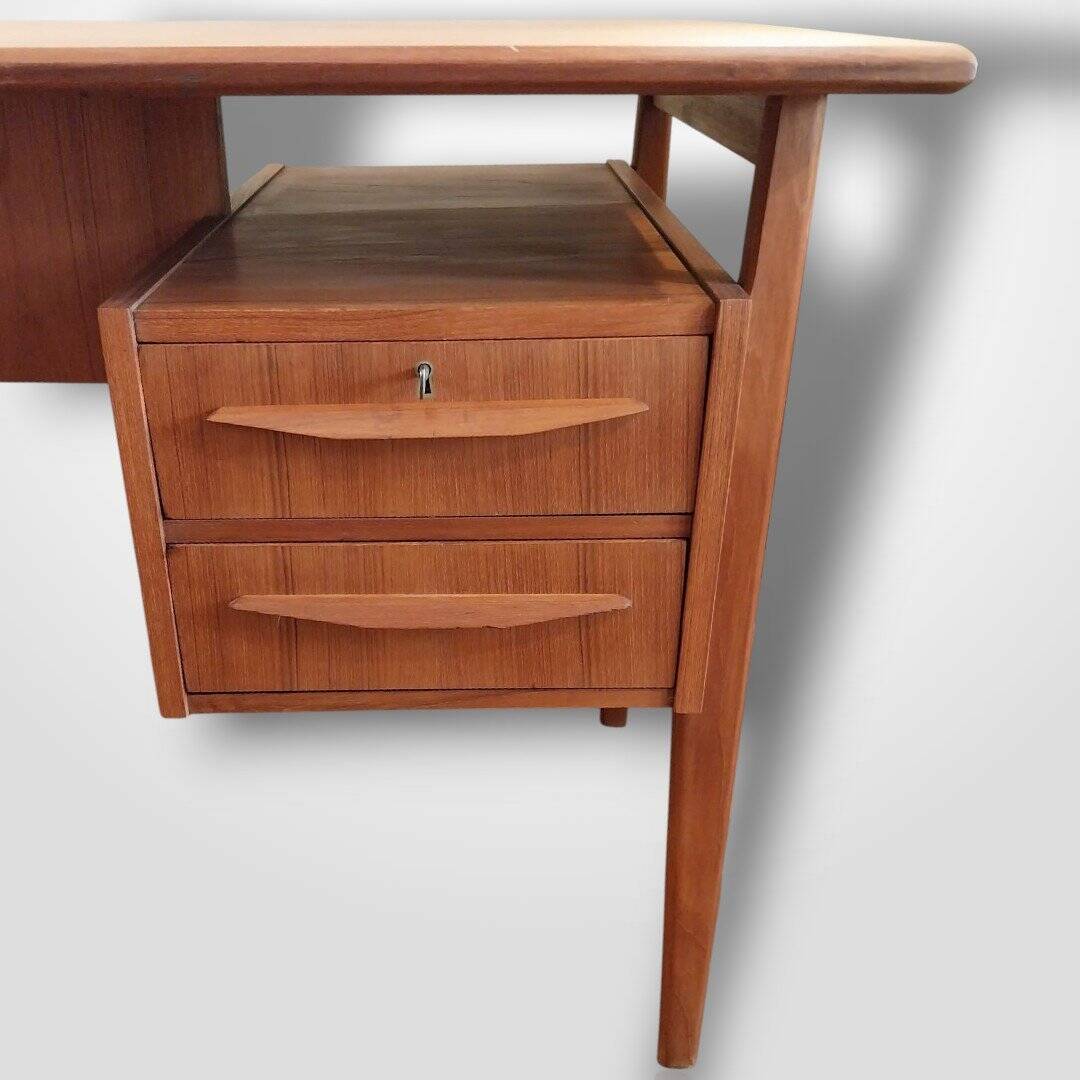 Bureau en teck par Gunnar Nielsen Tibergaard pour Tibergaard, Danemark, 1960s