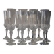 12 flûtes à champagne vintage en cristal d’Arques modèle Longchamp