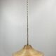 Lampe à suspension Pencil Split Reed, rotin, bambou et laiton, Italie, années 1970