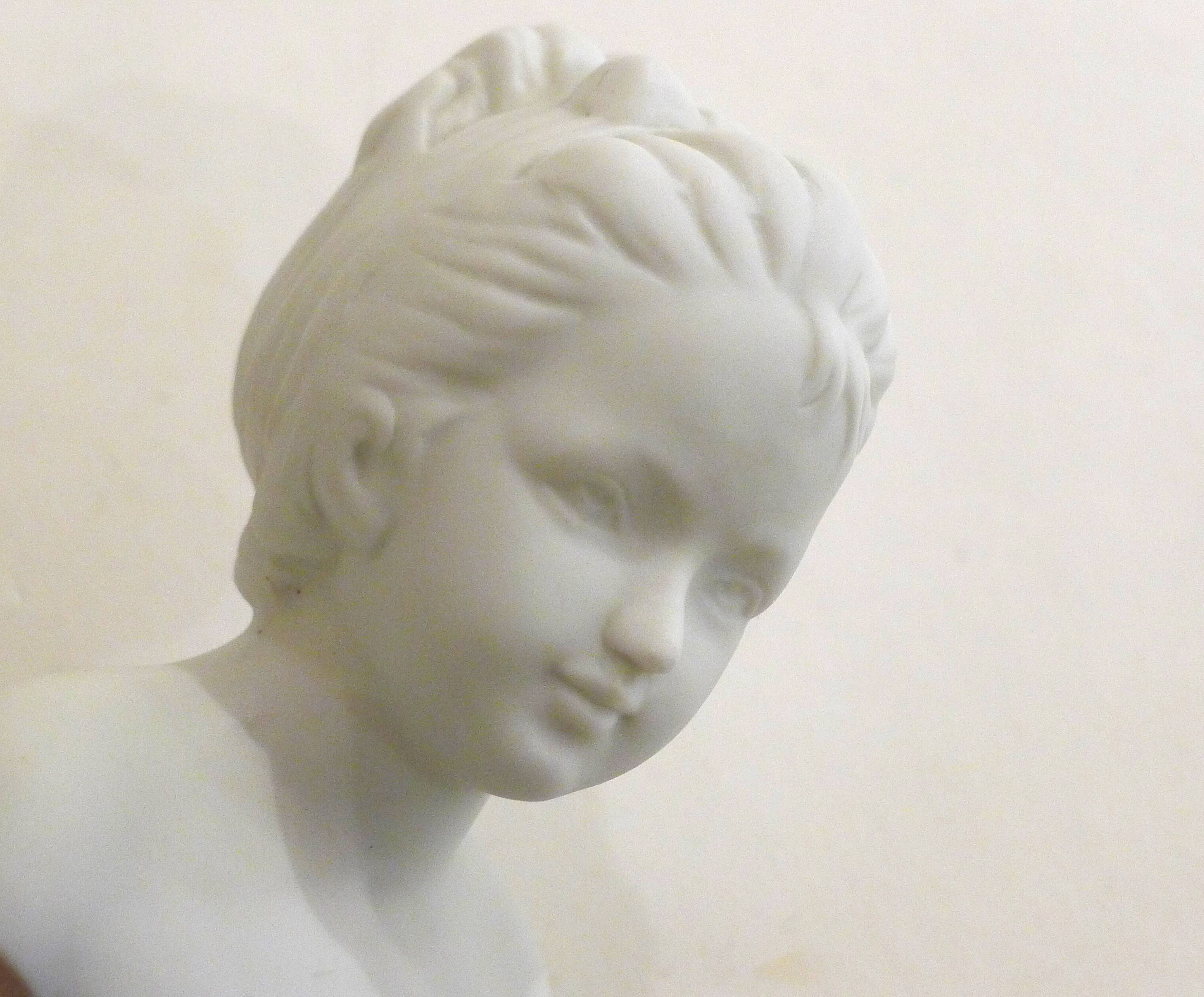 Pair of busts in biscuits