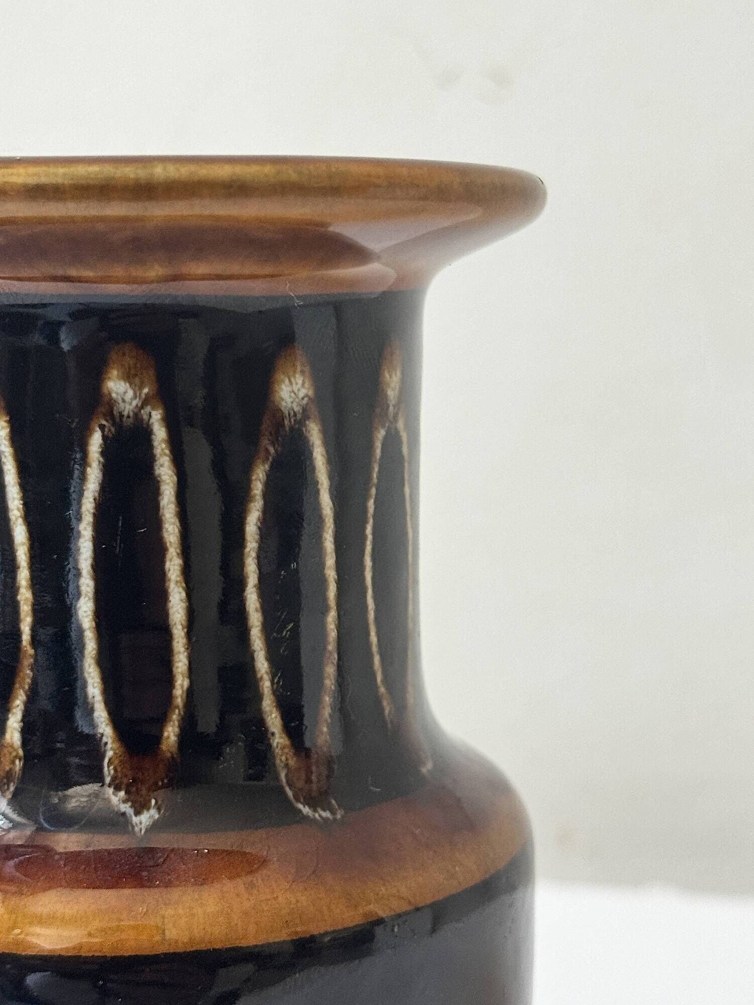 Ceramic vase Boch Freres, famous pottery from the 1970s.