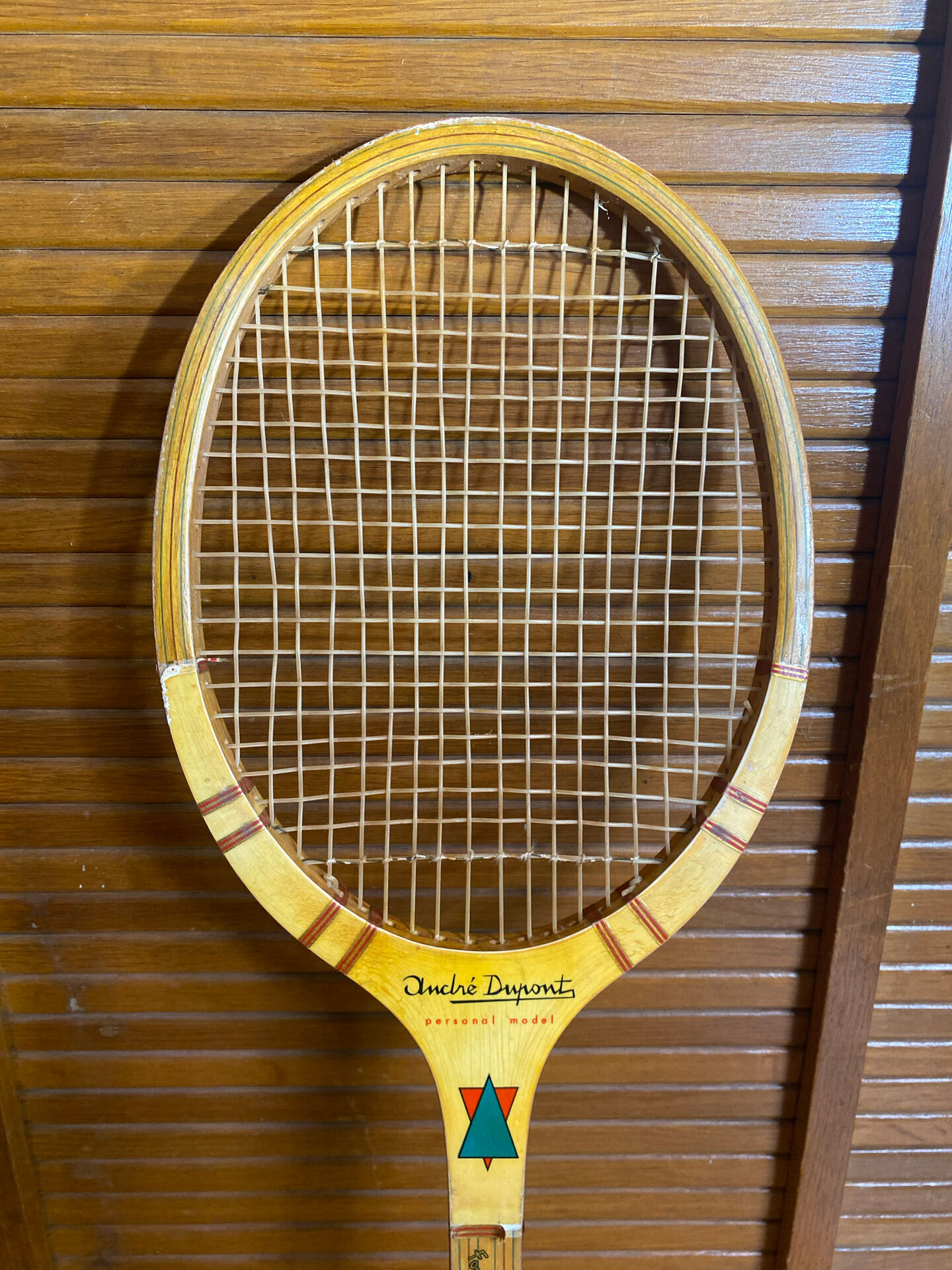 Vintage donnay la hutte wooden tennis racket + montana cover