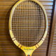 Vintage donnay la hutte wooden tennis racket + montana cover