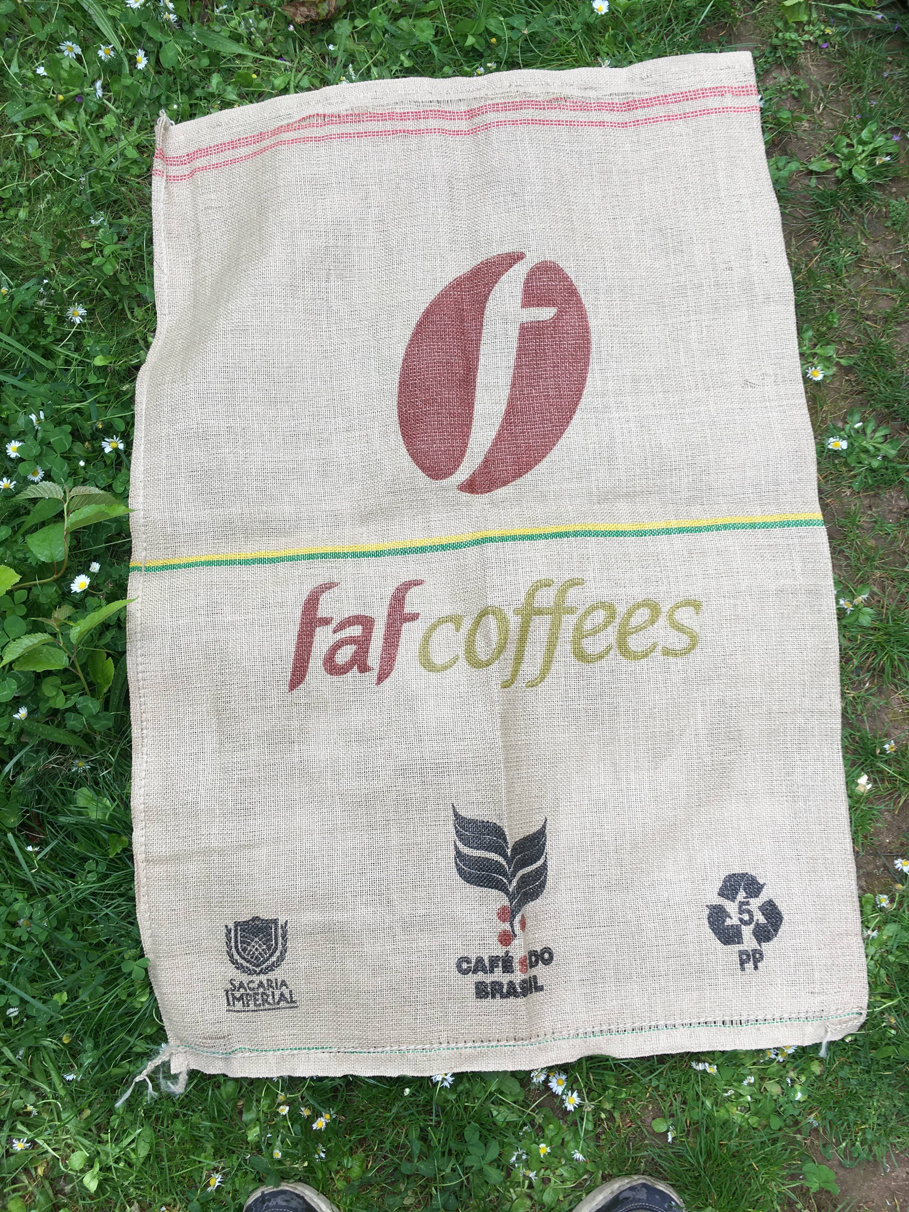 Colombian coffee burla burlap bag Bob O Link home decor cushion makeover