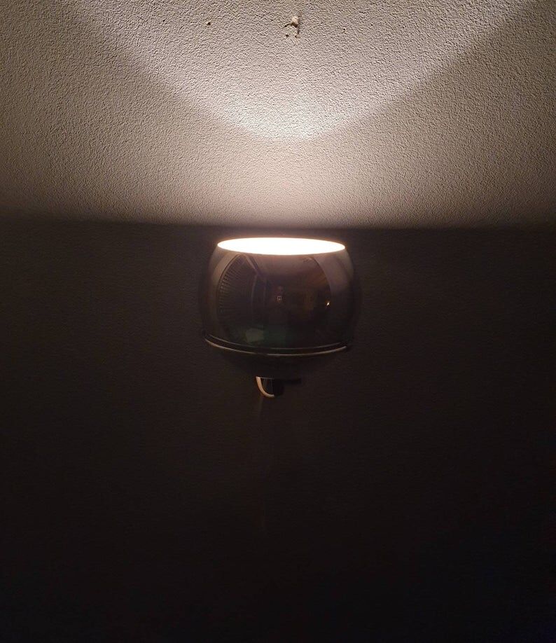 Vintage chrome wall applique 1970