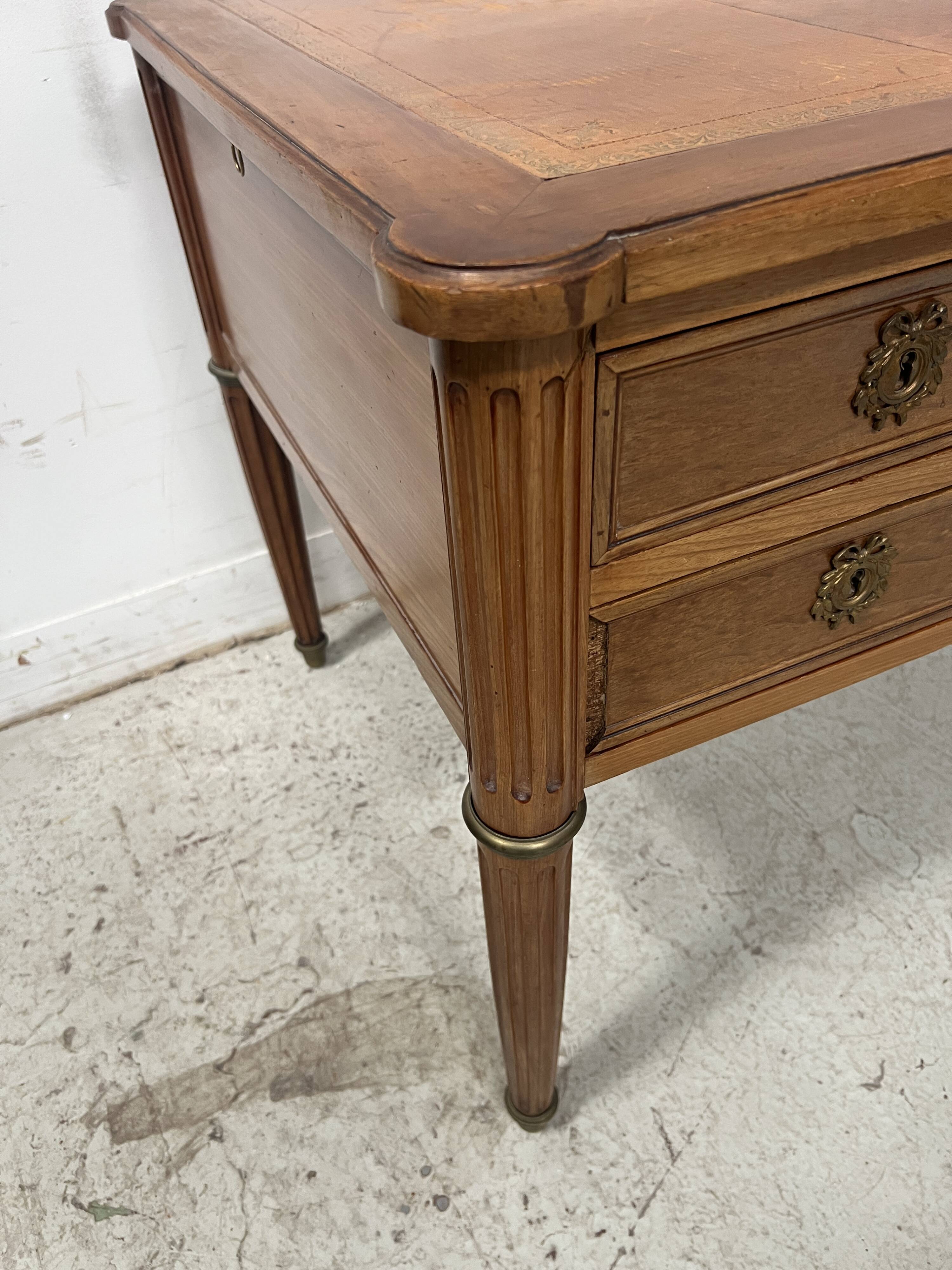 Louis XVI style walnut desk from the late 19th century.