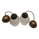 Pair of glass hanging lamps