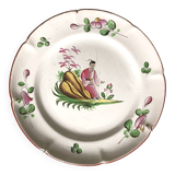 Old earthenware dish with Chinese decoration, 19th century