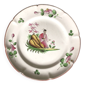 Old earthenware dish with Chinese decoration, 19th century