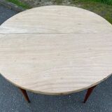 Table ronde extensible ovale bois brut 110 à 150cm