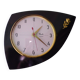 Black formica wall clock, Flash Transistor brand, Flavia model