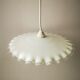 Abat jour suspension opaline dentelle