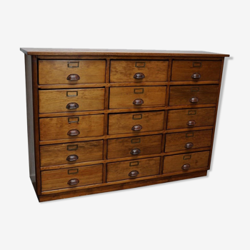 German apothecary furniture in oak and poplar XXth
