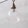 Clear Glass and Brass Bulb Mid-Century French Pendant Light