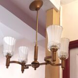 Old brass chandelier 4 branches