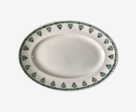 Plat ovale Terre de Fer Saint-Amand fin XIXème