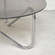 Glass and metal coffee table, 1980