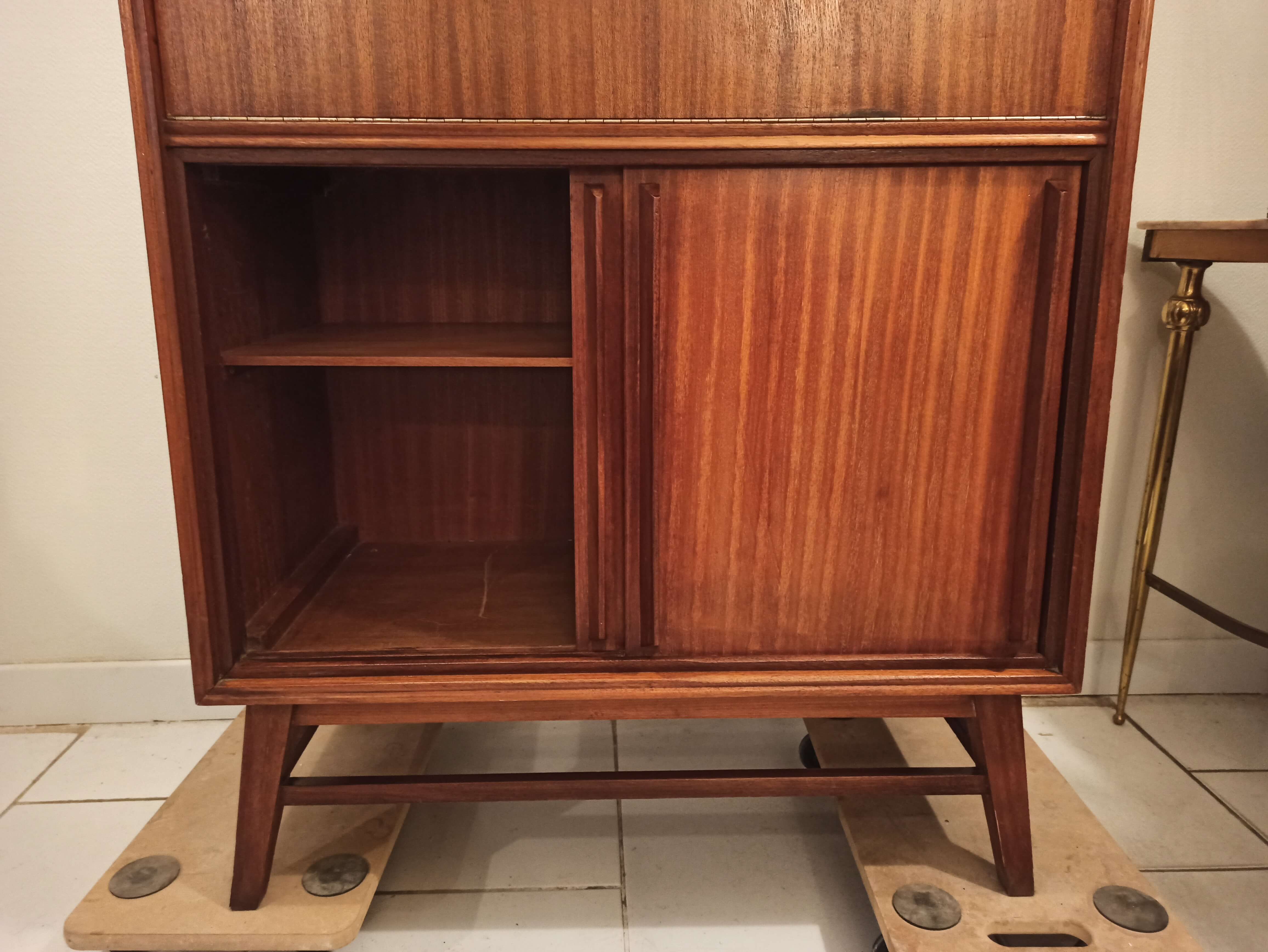 Vintage Secretary Scandinavian Style Sliding Doors