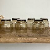6 small LUMINARC France smoked glass glasses