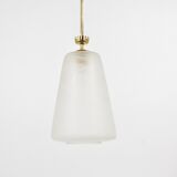 Brass Crown Pendant Light in Gio Ponti Style, Mid-Century, Italy, 1950s