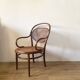Thonet armchair n 15 curved wood and canework