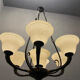 Vintage bronze Murano glass chandelier 1960s