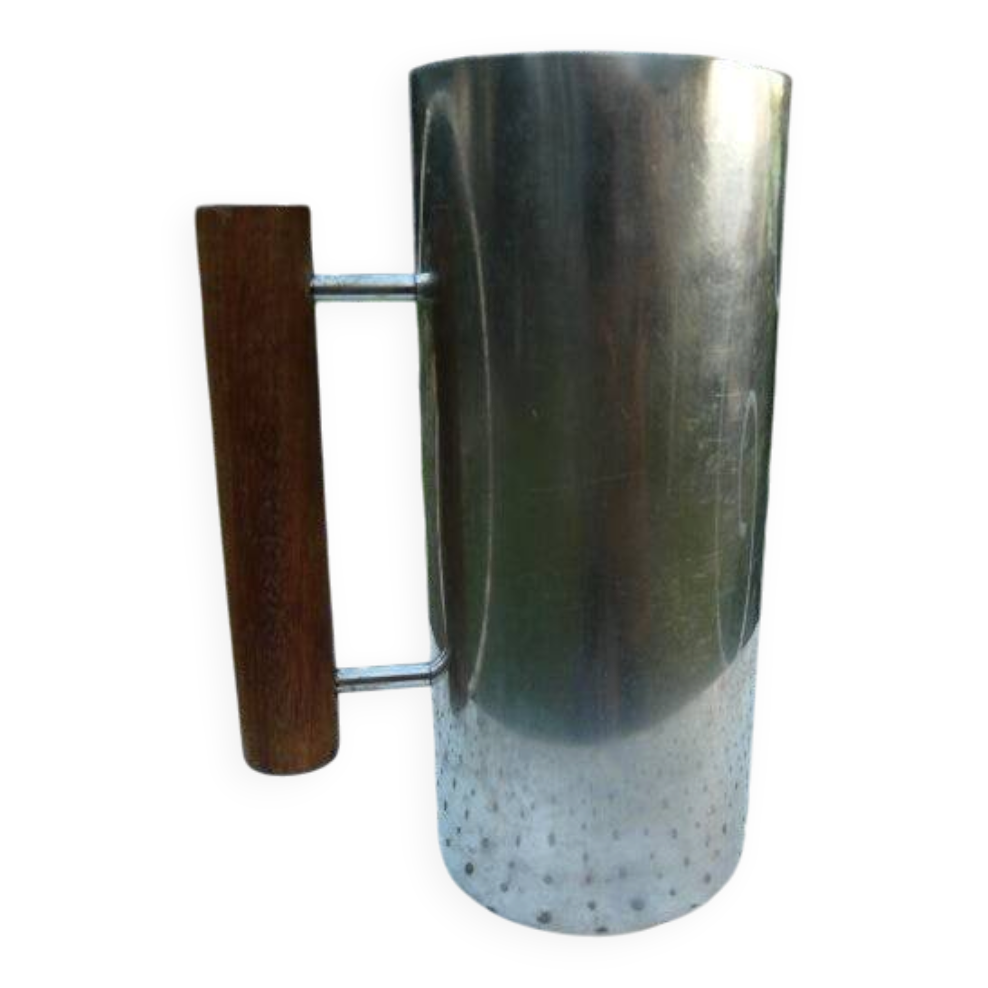 Pichet Guy Degrenne stainless steel and wood Scandinavian style H22cm.