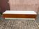 Grande enfilade basse scandinave 220x50cm meuble TV teck massif & blanc 196