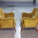 Pair of chairs 50s 60s Design original Italian gold