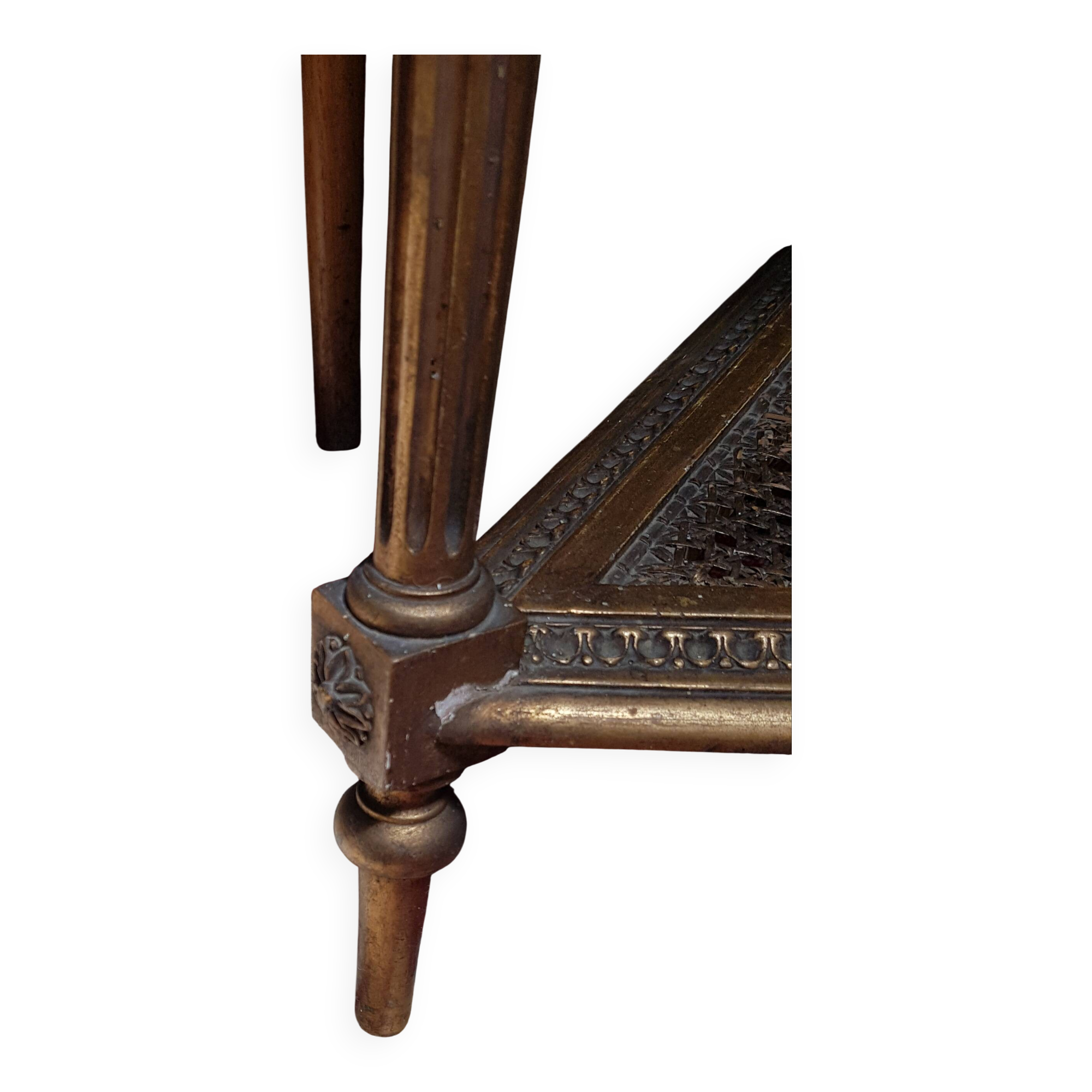 Napoleon 3 seater, gilded wood, marble cane