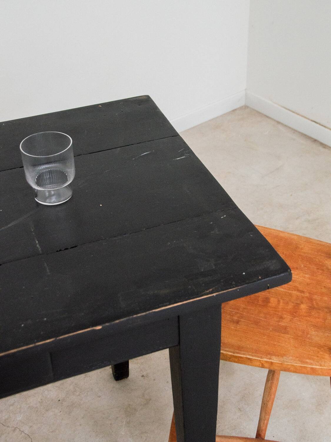 Large black farmhouse table 1950