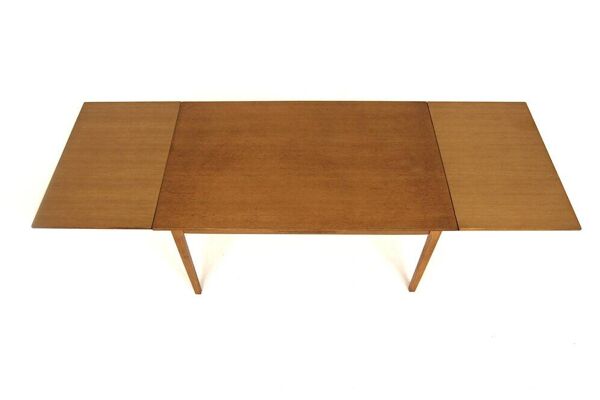 Table de salle à manger ''portefeuille'' en chêne, Suède, 1960