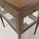 Marquetry table with display case