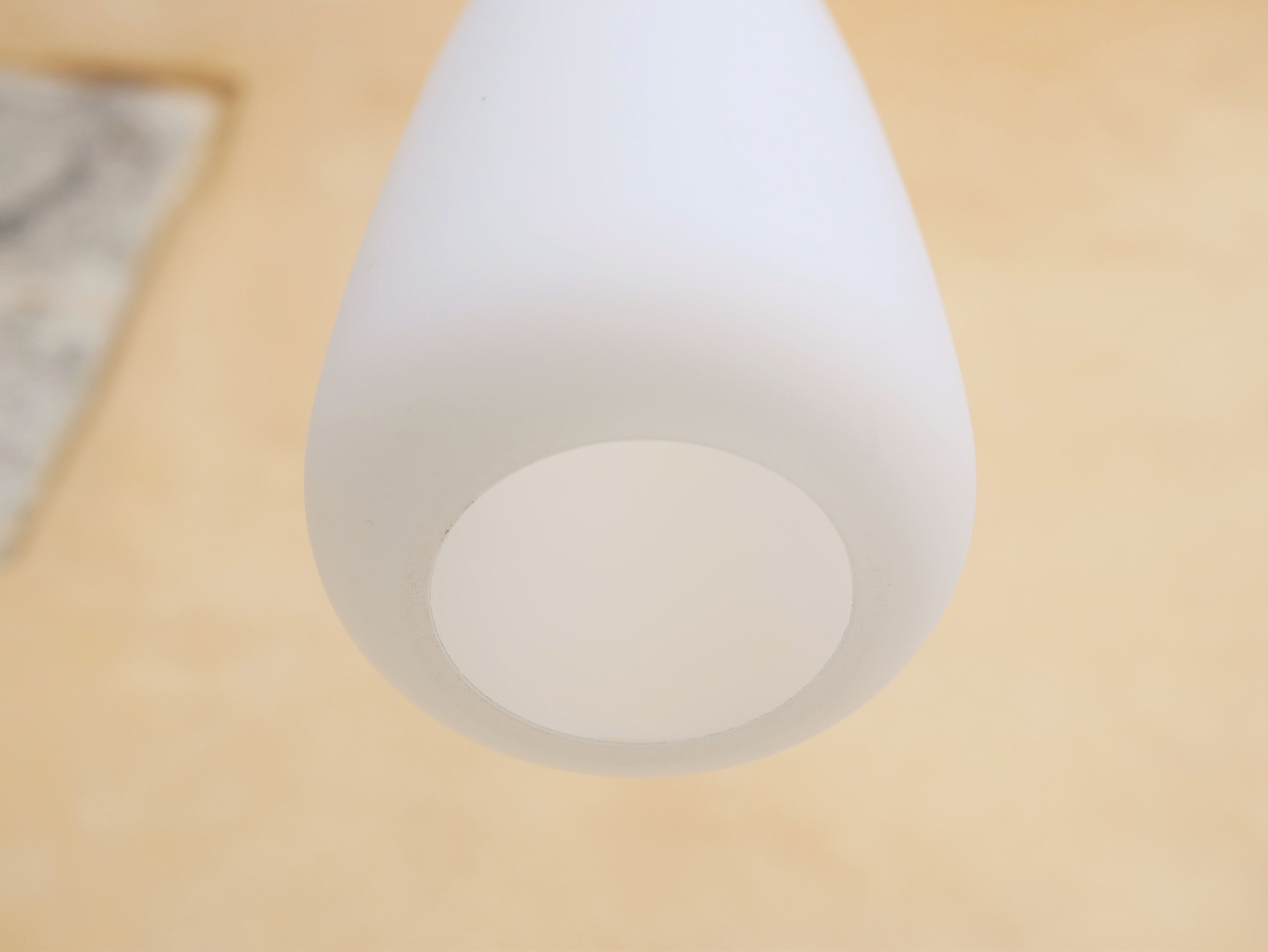 Scandinavian suspension opaline and teak by Uno and 'Sten Kristiansson' for Luxus editions