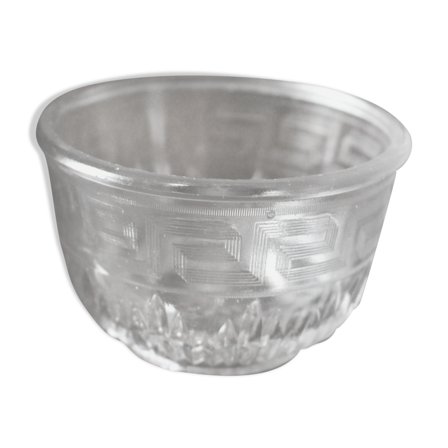 Bowl glass chiseled glass diversion